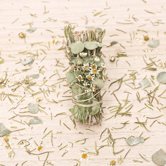 Chamomile, Eucalyptus, and Rosemary  "Artemis Protection" Sage Bundle