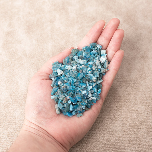 Rough Blue Apatite Crystal Mini Chips - Blue Apatite Crystal Points