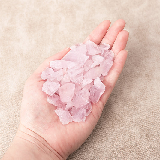 Rough Rose Quartz Crystal Small Chips - Rose Quartz Crystal Points