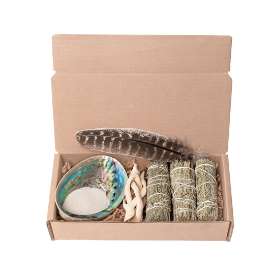 Blue Sage Herb Wand Wealth and Abundance Cleansing Kit